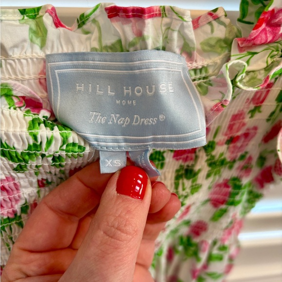 Hill House Ellie Nap Dress in Pink Roses Poplin Size XS - Picture 2 of 3